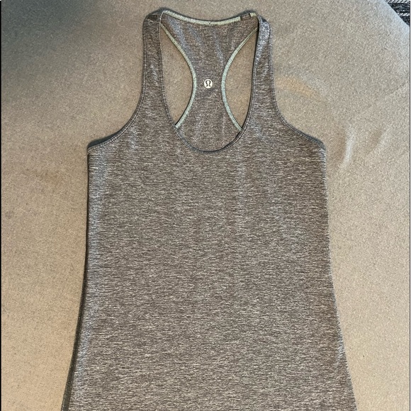 lululemon athletica Tops - LULULEMON Sz 6 Gray Reversible Running Racerback Tank Top Exc Cond Orig $60